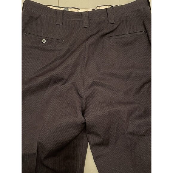 1958 Custom Tailored Siebler Clothes Twill Wool Men’s 37x33 Pants Navy & Brown - Picture 6 of 16